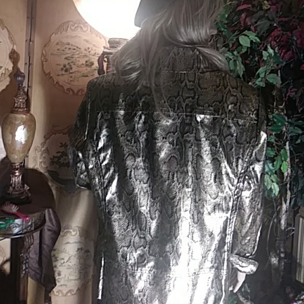 Birch Hill *FINAL SALE ***NEW**Metallic faux python jacket.💋 - Picture 5 of 8